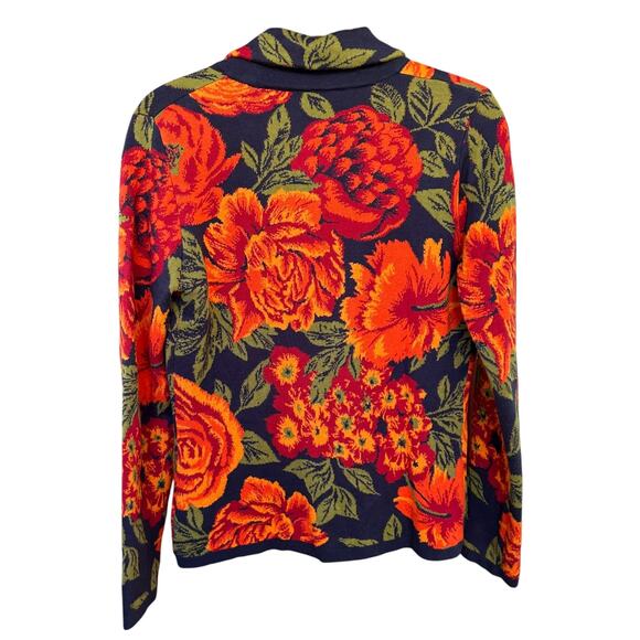 Isaac Mizrahi Live! Women's Orange Rose Jacket Size Small - Picture 5 of 5